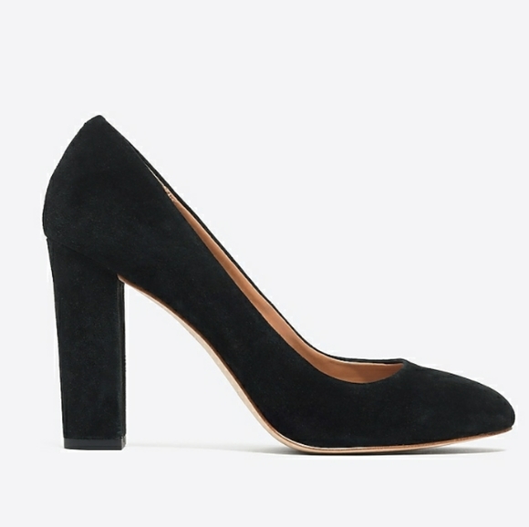 J. Crew Shoes - J Crew Black suede Olive pumps size 7